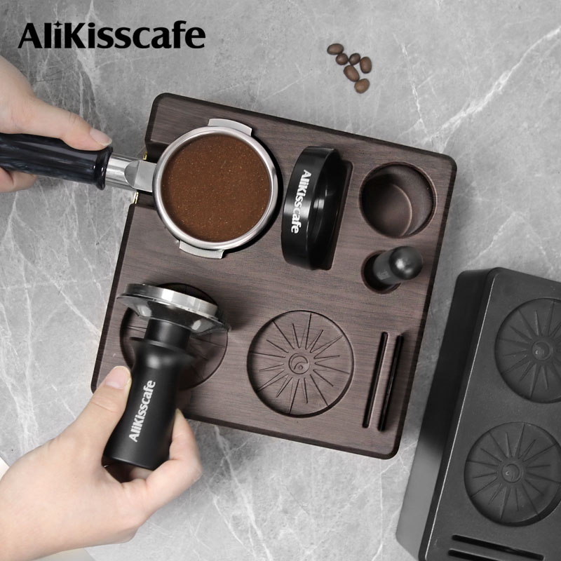 Espresso Tamper Station - Koffietamperstation, portafilterhouder, standaard, mat, 51 mm,
