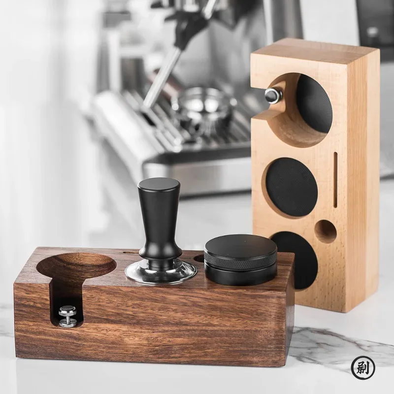 Espresso Tamper Station - Koffie Tamper Station Stand Houten Antislip