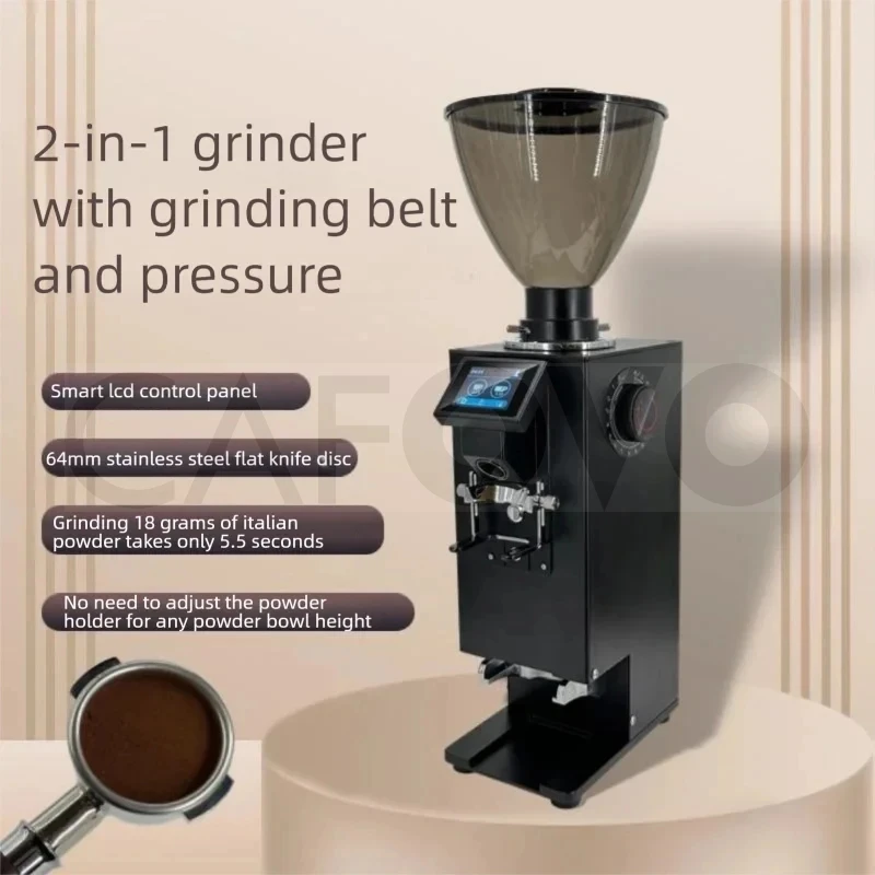 Commercial Coffee Grinder Flat Burr 64Mm - CAFOVO K64Y Commerciële 2-in-1 Automatische Koffiemolen