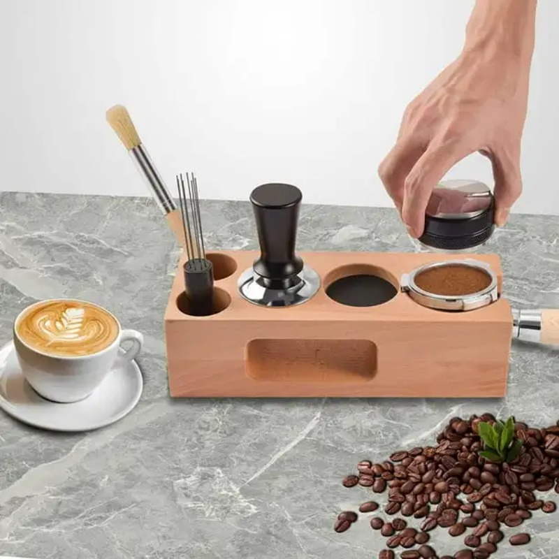 Espresso Tamper Station - Espresso Handvat Houder Vulsteun Basis Opbergrek