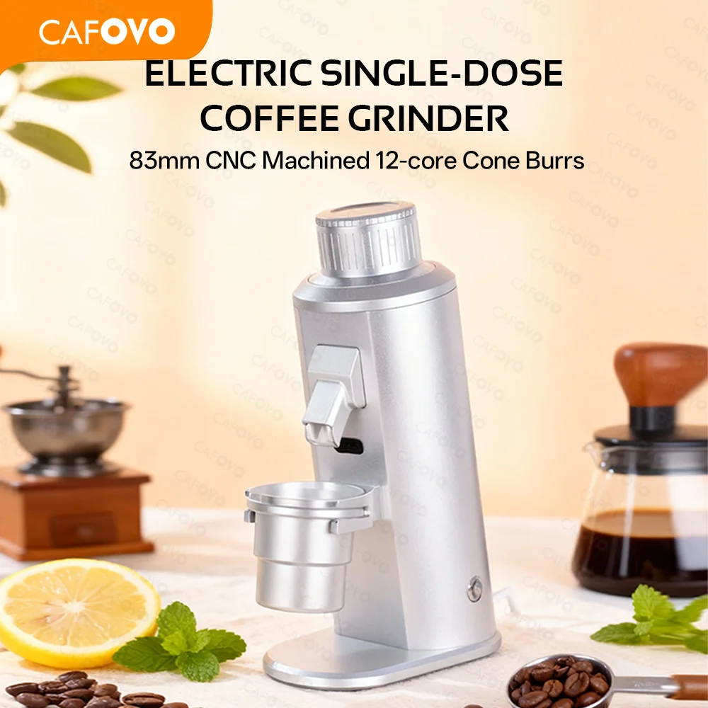 Coffee Grinder Conical Burr 83Mm - CAFOVO G183C Elektrische Enkelvoudige Doseer Koffiemolen