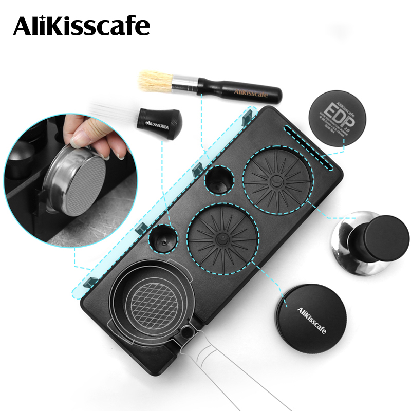 Espresso Tamper Station - AliKisscafe Koffie Aanstampen Station Filterhouder Espresso