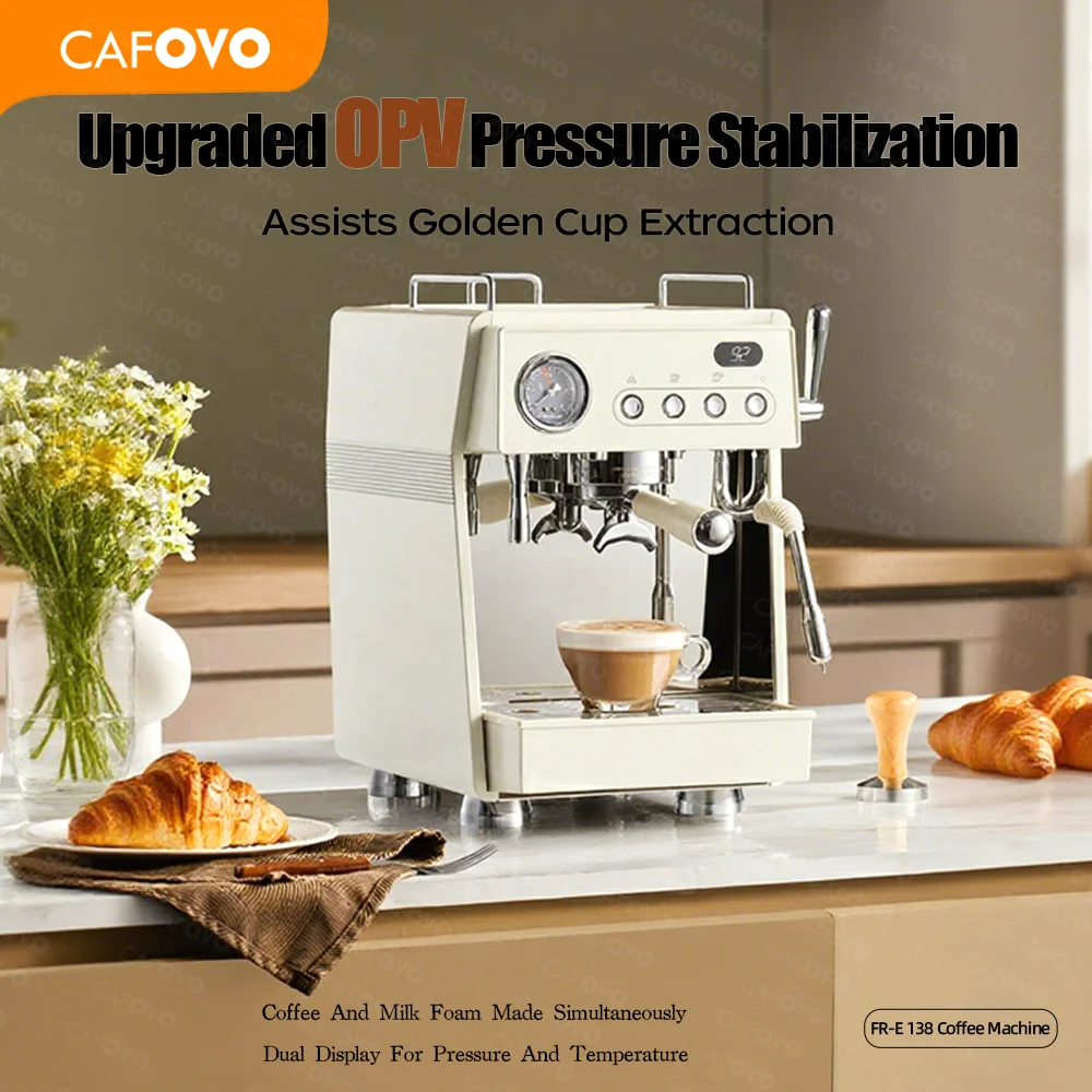 Semi Automatic Espresso Machine Pid - CAFOVO E138 9Bar Semi-automatische Espressomachine met