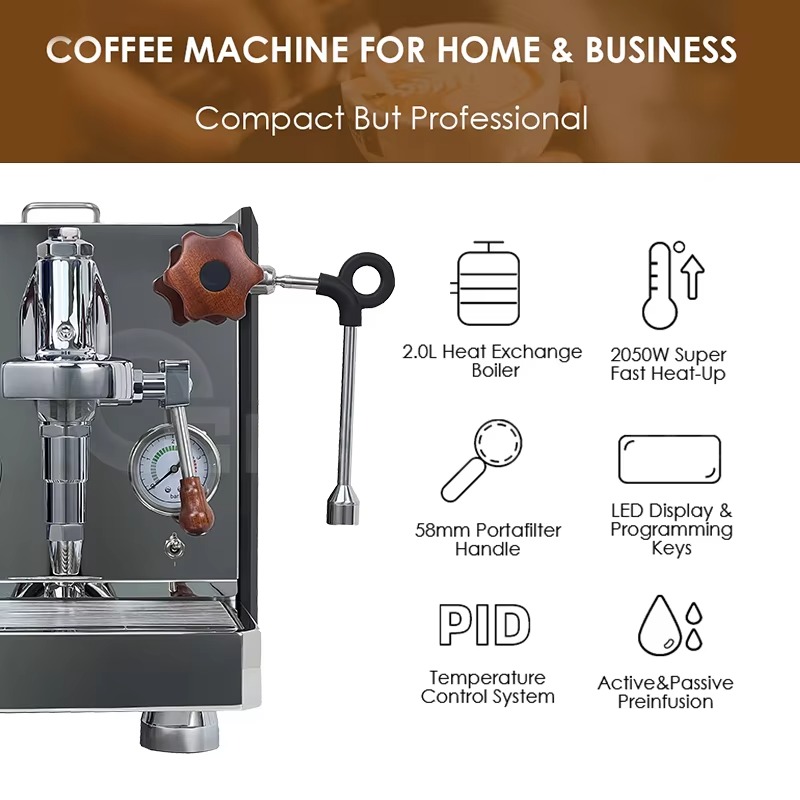 Luxe 1-groeps vibratiepomp hot - Espresso Machine 1 Group E61 recensie en prijs