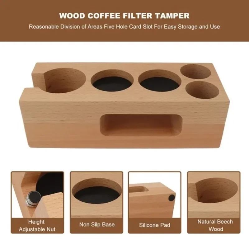 Houten Koffie Tamper Station 5 - Espresso Tamper Station recensie en prijs
