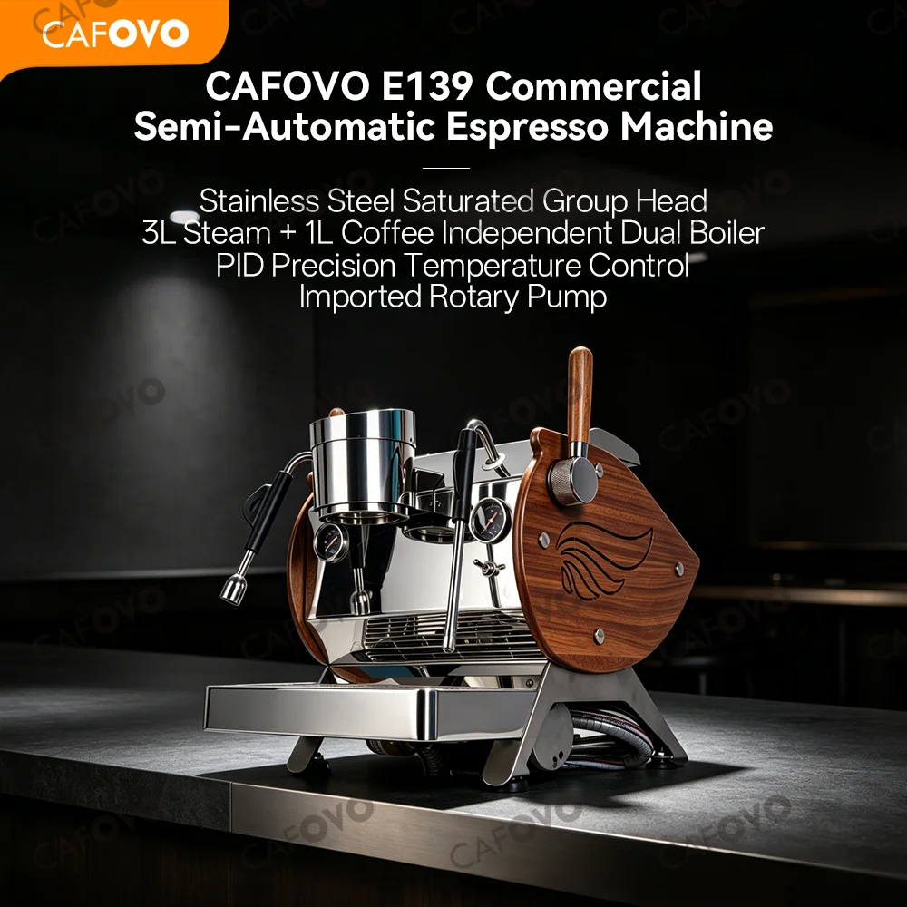 CAFOVO E139 Commerciële Semi-A - Semi Automatic Espresso Machine Pid recensie en prijs