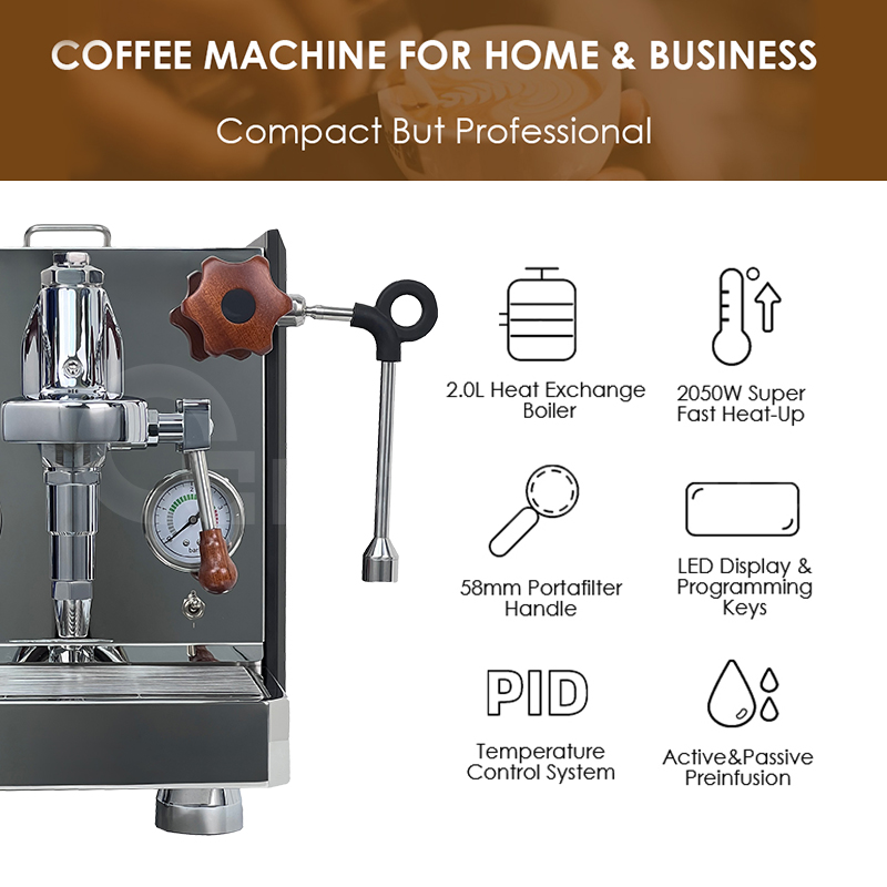 Luxe 1-groeps vibratiepomp hot - Espresso Machine 1 Group E61 recensie en prijs