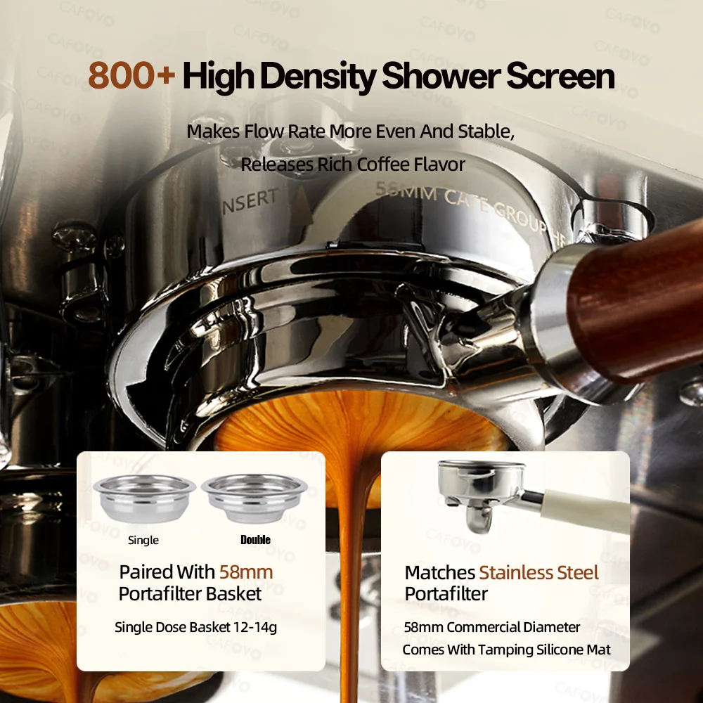 CAFOVO E138 9Bar Semi-automati - Semi Automatic Espresso Machine Pid recensie en prijs