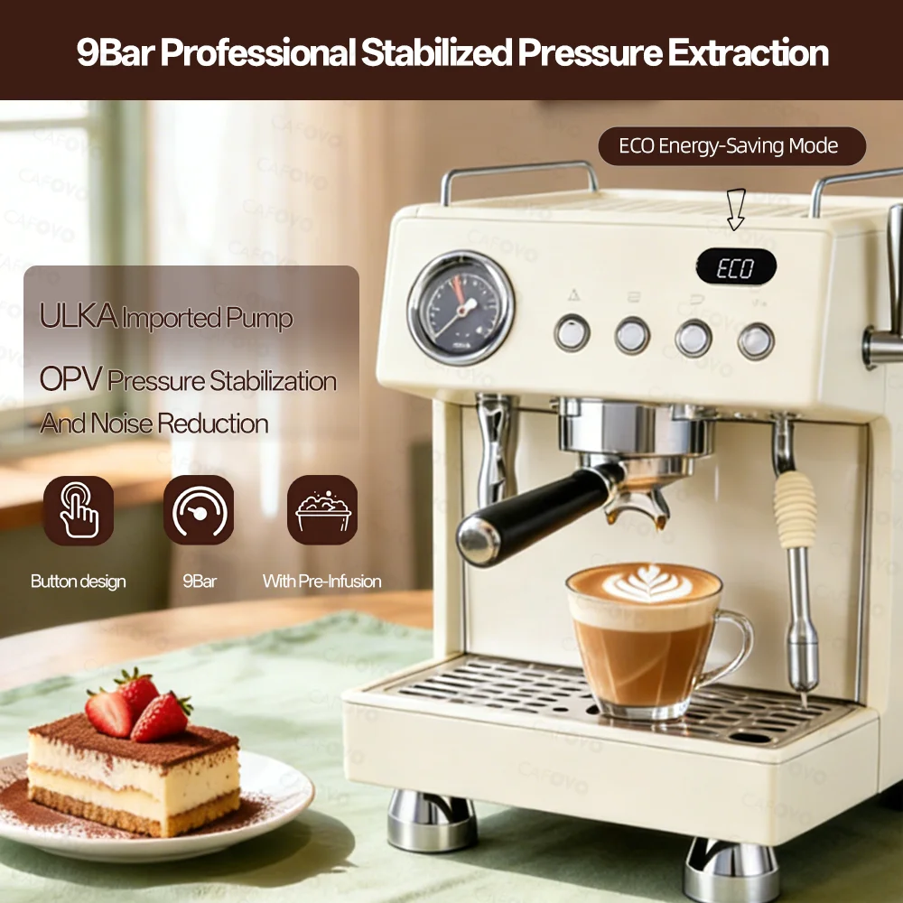 CAFOVO E138 9Bar Semi-automati - Semi Automatic Espresso Machine Pid recensie en prijs
