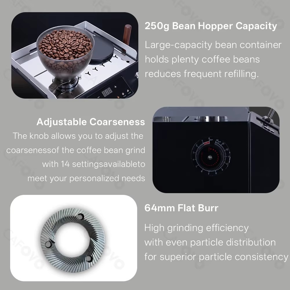 Professionele, alles-in-één es - Commercial Coffee Grinder Flat Burr 64Mm recensie en prijs