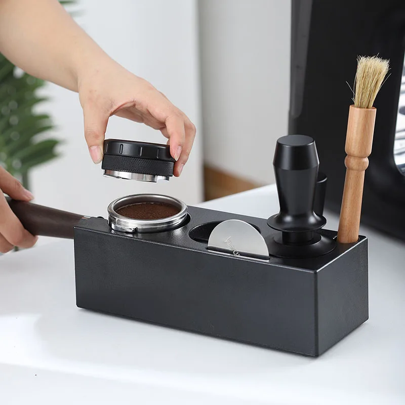 Koffietamperstation, distribut - Espresso Tamper Station recensie en prijs